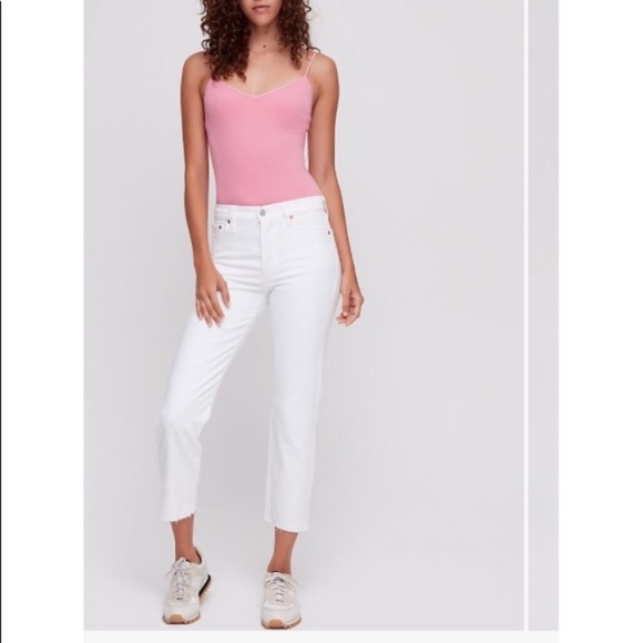 Wedgie Straight Leg Levi White jeans - Picture 1 of 8